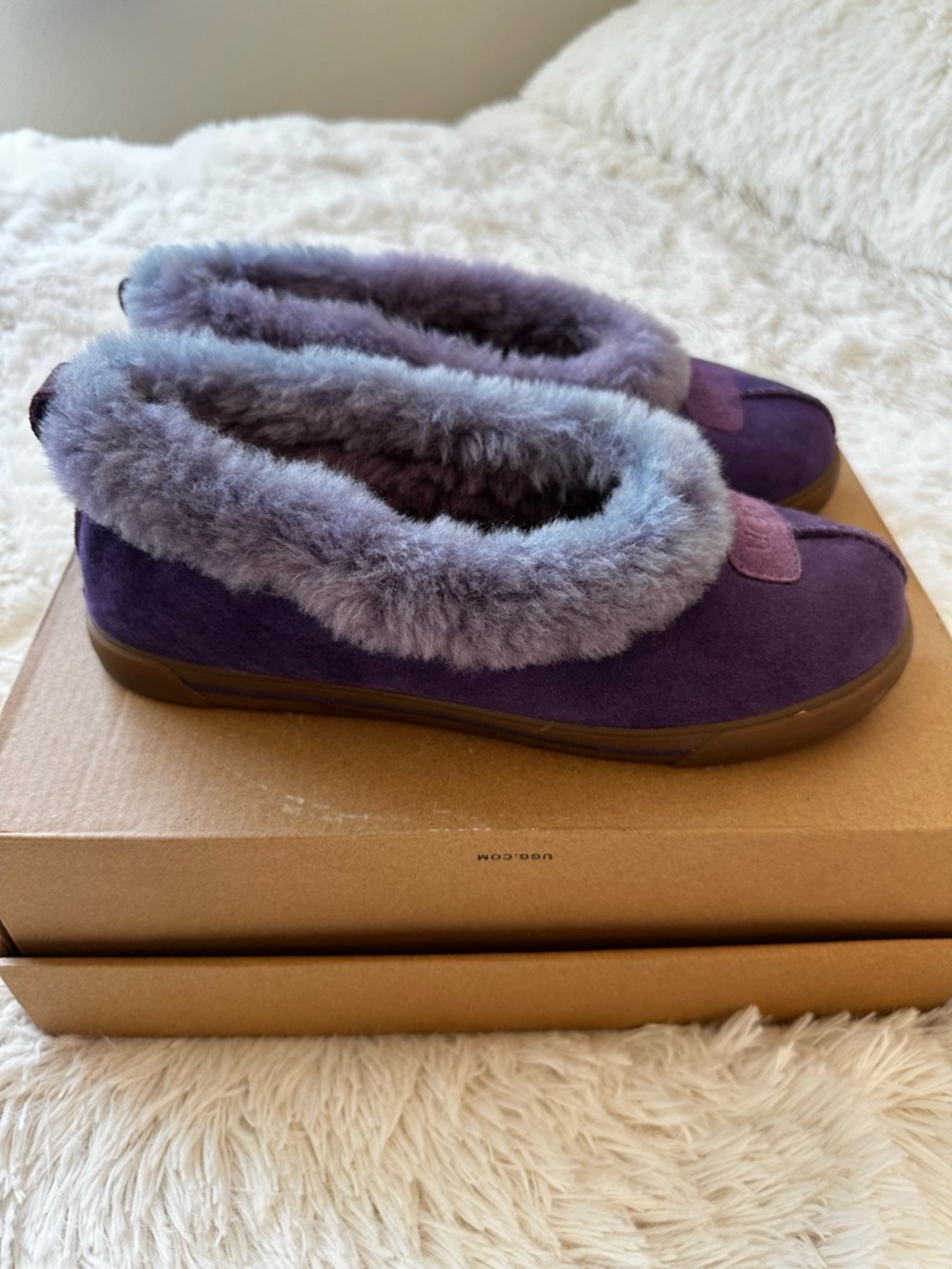 UGG Ryan Women’s Purple Suede Slip-On Slippers Size: 9